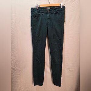 Guess Dark Green Brittney Skinny Jeans Sz 30 Low Rise
